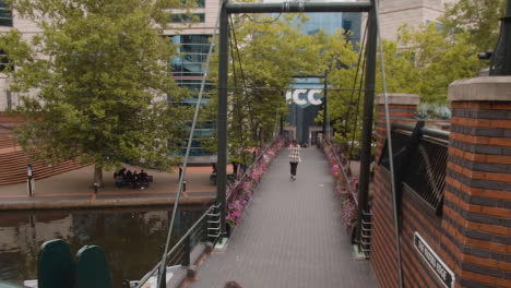 Bridge-Over-Canal-With-Tourists-At-Brindley-Place-In-Birmingham-UK-1