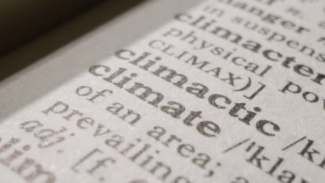 Close-Up-On-Page-Of-Dictionary-With-Definition-Of-Word-Climate