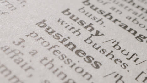 Close-Up-On-Page-Of-Dictionary-With-Definition-Of-Word-Business