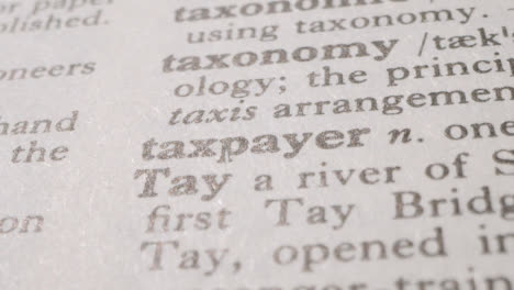Close-Up-On-Page-Of-Dictionary-With-Definition-Of-Word-Taxpayer-1