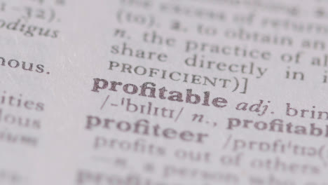 Close-Up-On-Page-Of-Dictionary-With-Definition-Of-Word-Profitable