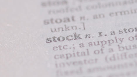 Close-Up-On-Page-Of-Dictionary-With-Definition-Of-Word-Stock