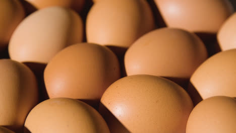Close-Up-Studio-Shot-Of-Brown-Eggs-In-Cardboard-Tray-4