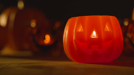 Halloween-Pumpkin-Jack-O-Lantern-With-Candle-Made-From-Carved-Out-Pumpkin-With-Lights