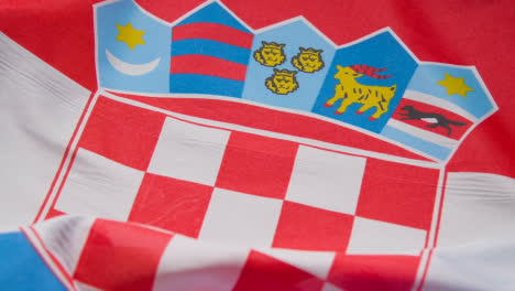 Close-Up-Studio-Shot-Of-Croatian-Flag-Filling-Frame