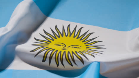 Nahaufnahme-Studioaufnahme-Der-Argentinischen-Flagge-Füllrahmen