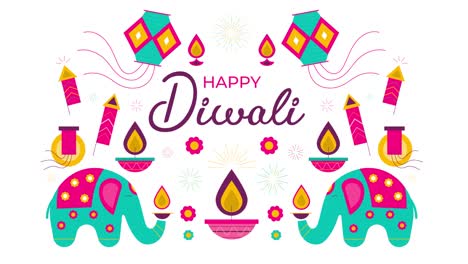 Graphic-Animation-Celebrating-Festival-Of-Lights-Diwali-With-Traditional-Symbols