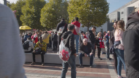 Exterior-Of-The-Emirates-Stadium-Home-Ground-Arsenal-Football-Club-London-With-Supporters-On-Match-Day-10