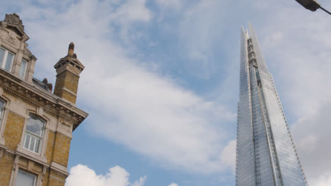 Exterior-Of-The-Shard-And-Buildings-On-Borough-High-Street-In-London-UK