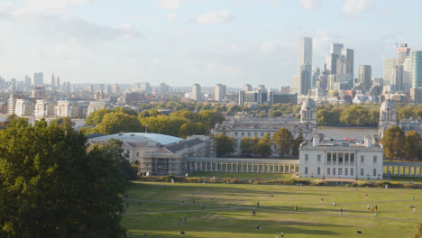 View-Of-Old-Royal-Naval-College-With-City-Skyline-And-River-Thames-Behind-From-Royal-Observatory-In-Greenwich-Park-3