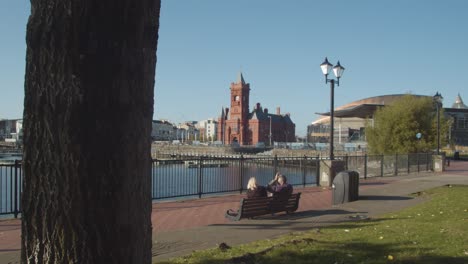 View-Across-Cardiff-Bay-To-Pierhead-Building-In-Wales-2