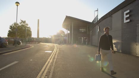 Exterior-Of-Cardiff-Central-Railway-Station-With-Passengers