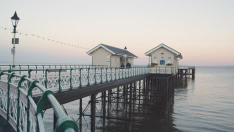 Penarth-Pier-In-Wales-At-Dusk-With-Tourists