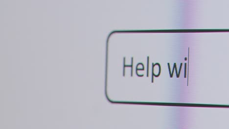 Close-Up-Of-Screen-With-Person-Typing-Help-With-Utility-Bills-Help-Into-Computer-Search-Engine