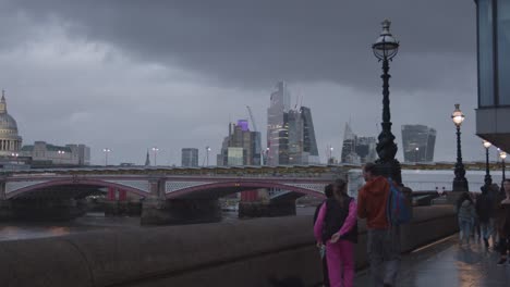 London-Evening-Skyline-With-Stormy-Sky-From-South-Bank-With-River-Thames-Blackfriars-Bridge-And-St-Pauls-Cathedral-2