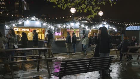 Busy-Christmas-Market-Stalls-On-London-South-Bank-At-Dusk-2