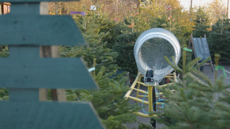 Machine-For-Netting-Christmas-Trees-Outdoors-At-Garden-Centre-6