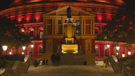 Exterior-Of-The-Royal-Albert-Hall-in-London-UK-Floodlit-At-Night-4