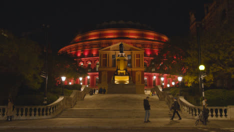 Exterior-Of-The-Royal-Albert-Hall-in-London-UK-Floodlit-At-Night-5