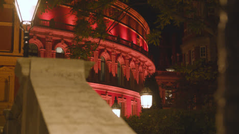 Exterior-Of-The-Royal-Albert-Hall-in-London-UK-Floodlit-At-Night-11