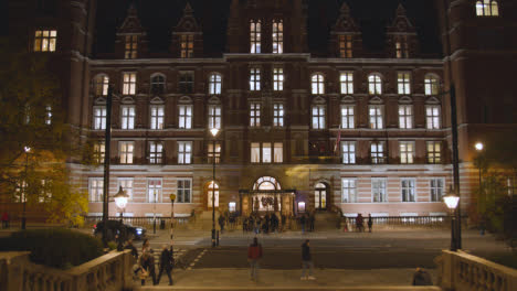Exterior-Of-The-Royal-College-Of-Music-in-London-UK-At-Night-2