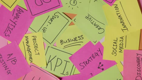 Business-Concept-Of-Revolving-Sticky-Notes-With-Business-And-Financial-Terms-Written-On-Them-2
