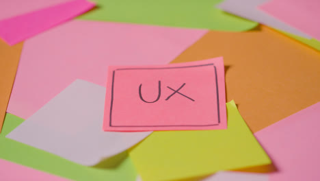Business-Concept-Of-Revolving-Sticky-Notes-With-Acronym-UX-Written-On-Top-Note-1