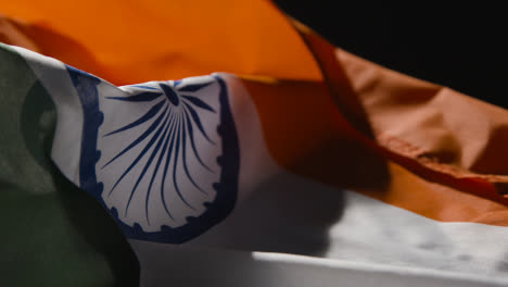 Panning-Shot-of-the-Indian-Flag-Rotating