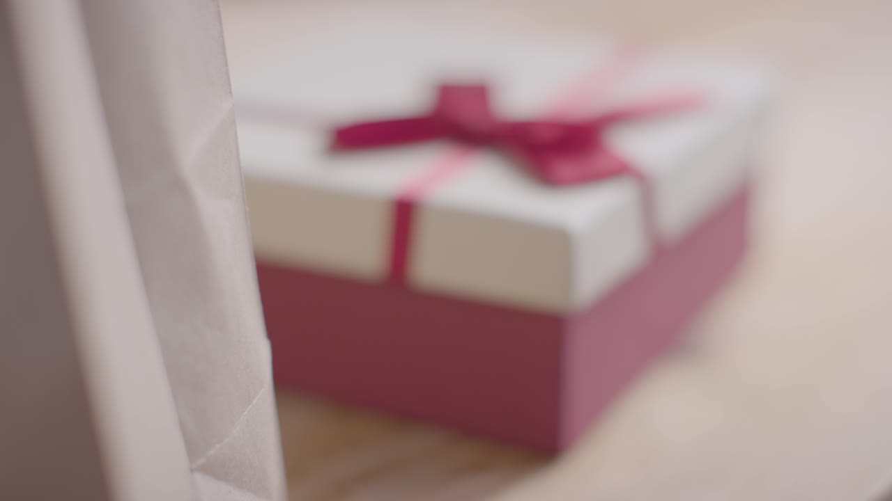 Free stock video - Close up of romantic valentines present in gift ...