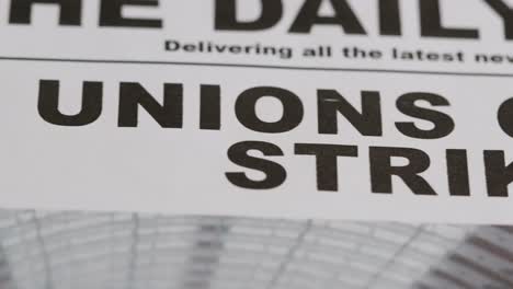 Newspaper-Headlines-Discussing-Strike-Action-In-Trade-Union-Dispute-1