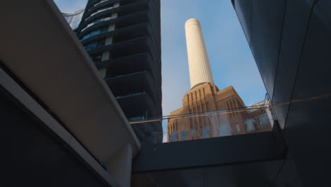 View-Of-Battersea-Power-Station-Development-In-London-UK-Through-Luxury-Apartments-With-Art-Installation-1