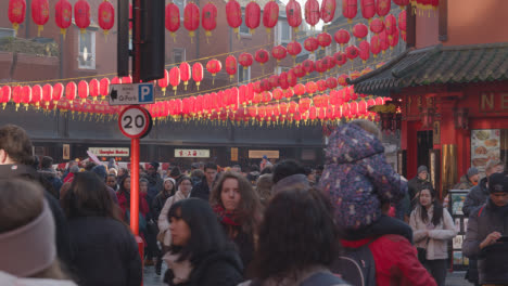 Colorful-Paper-Lanterns-Hung-Across-Street-To-Celebrate-Chinese-New-Year-2023-In-London-UK-1