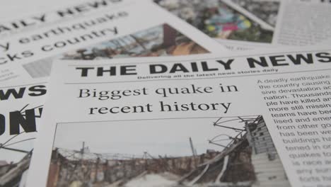 Newspaper-Headline-Featuring-Devastation-Caused-By-Earthquake-Disaster-7
