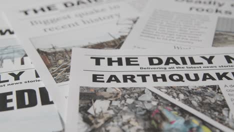 Newspaper-Headline-Featuring-Devastation-Caused-By-Earthquake-Disaster-11