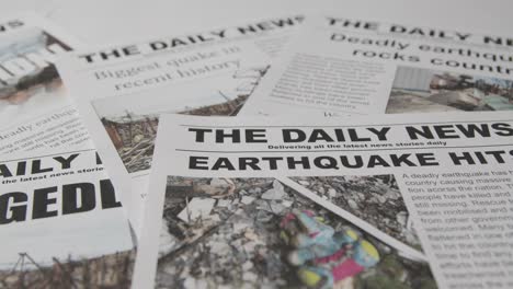 Newspaper-Headline-Featuring-Devastation-Caused-By-Earthquake-Disaster-13