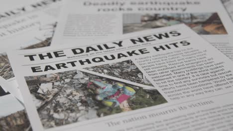 Newspaper-Headline-Featuring-Devastation-Caused-By-Earthquake-Disaster-14
