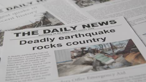 Newspaper-Headline-Featuring-Devastation-Caused-By-Earthquake-Disaster-15