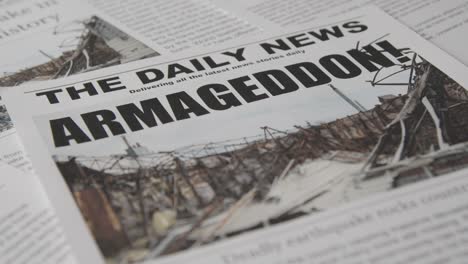 Newspaper-Headline-Featuring-Devastation-Caused-By-Earthquake-Disaster-16