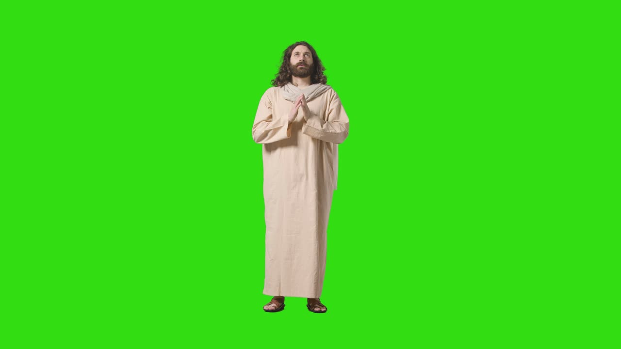 Free stock video - Studio shot of man wearing robes and sandals with ...