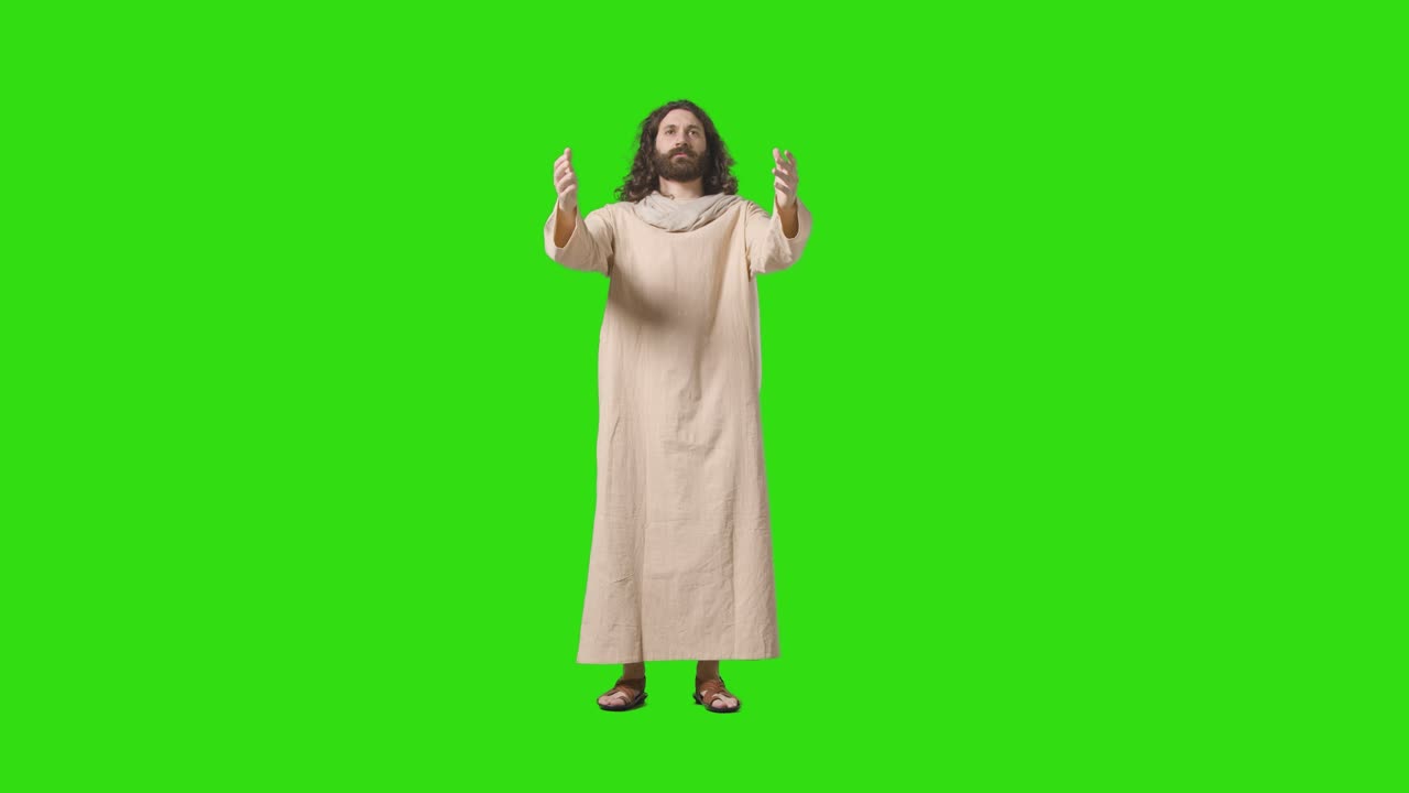 Free stock video - Studio shot of man wearing robes and sandals with ...