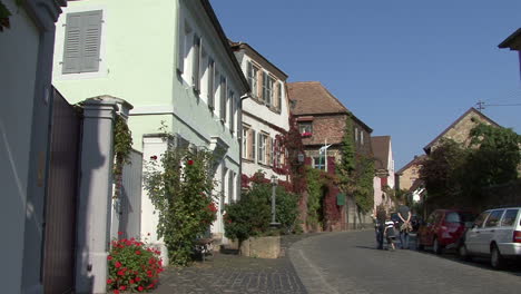 Germany-Rhineland-Pfalz-family-on-village-street