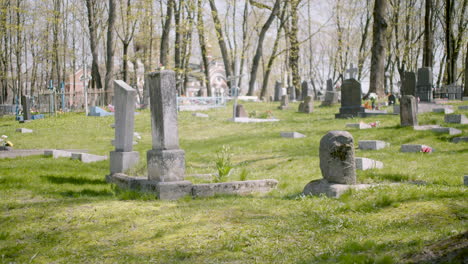 Graveyard-With-Tombstones-In-An-Urban-Area-On-A-Sunny-Day-5
