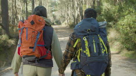 Young-Couple-With-Backpacks-Hiking-Together
