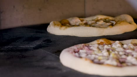 Close-Up-Of-Italian-Pizza-Baking-In-The-Oven-4