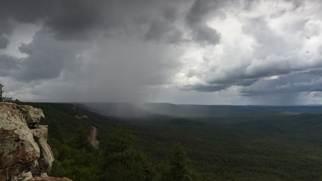 Time-lapse-of-a-monsoon-storm-from-the-Mogollon-Rim-in-Payson,-Arizona
