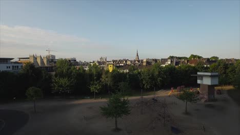 Aerial-Footage-Of-Cologne,-Germany---Luftaufnahmen-Von-Köln,-Deutschland