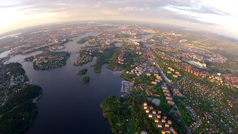 Vista-Desde-Un-Globo-Aerostático-Sobre-Estocolmo