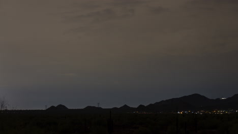 Lightning-strikes-timelapse-over-Apache-Junction,-Arizona