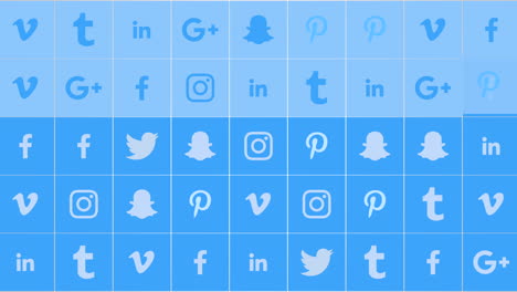 Raster-Mit-Social-Media-Symbolen-Facebook,-Twitter,-Instagram,-LinkedIn-Und-Mehr
