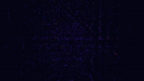 Checkerboard-grid-black-and-blue-squares-floating-in-dark-space